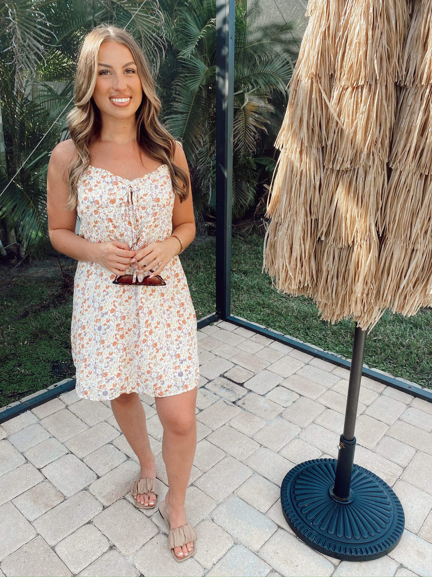 Tasha Floral Mini Strappy Dress
