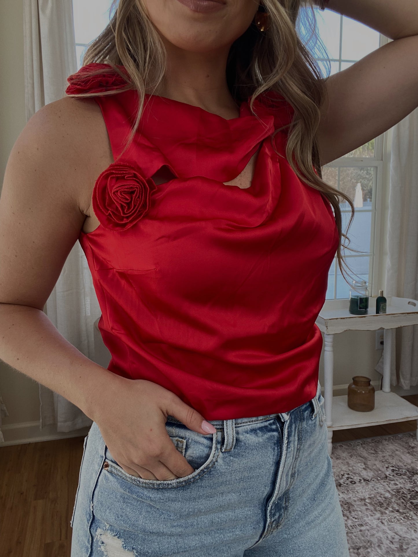 Rose Date Night Top