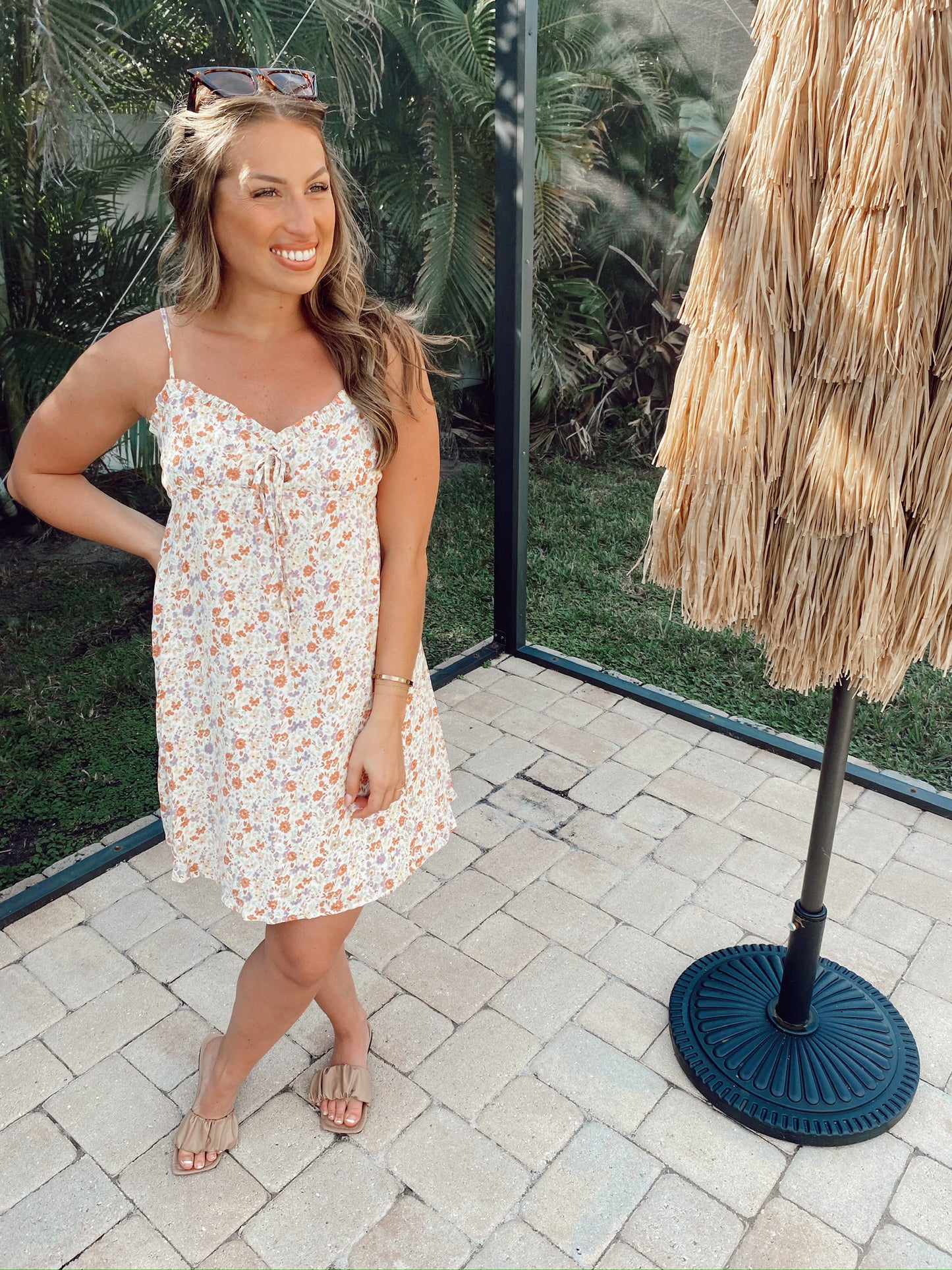Tasha Floral Mini Strappy Dress