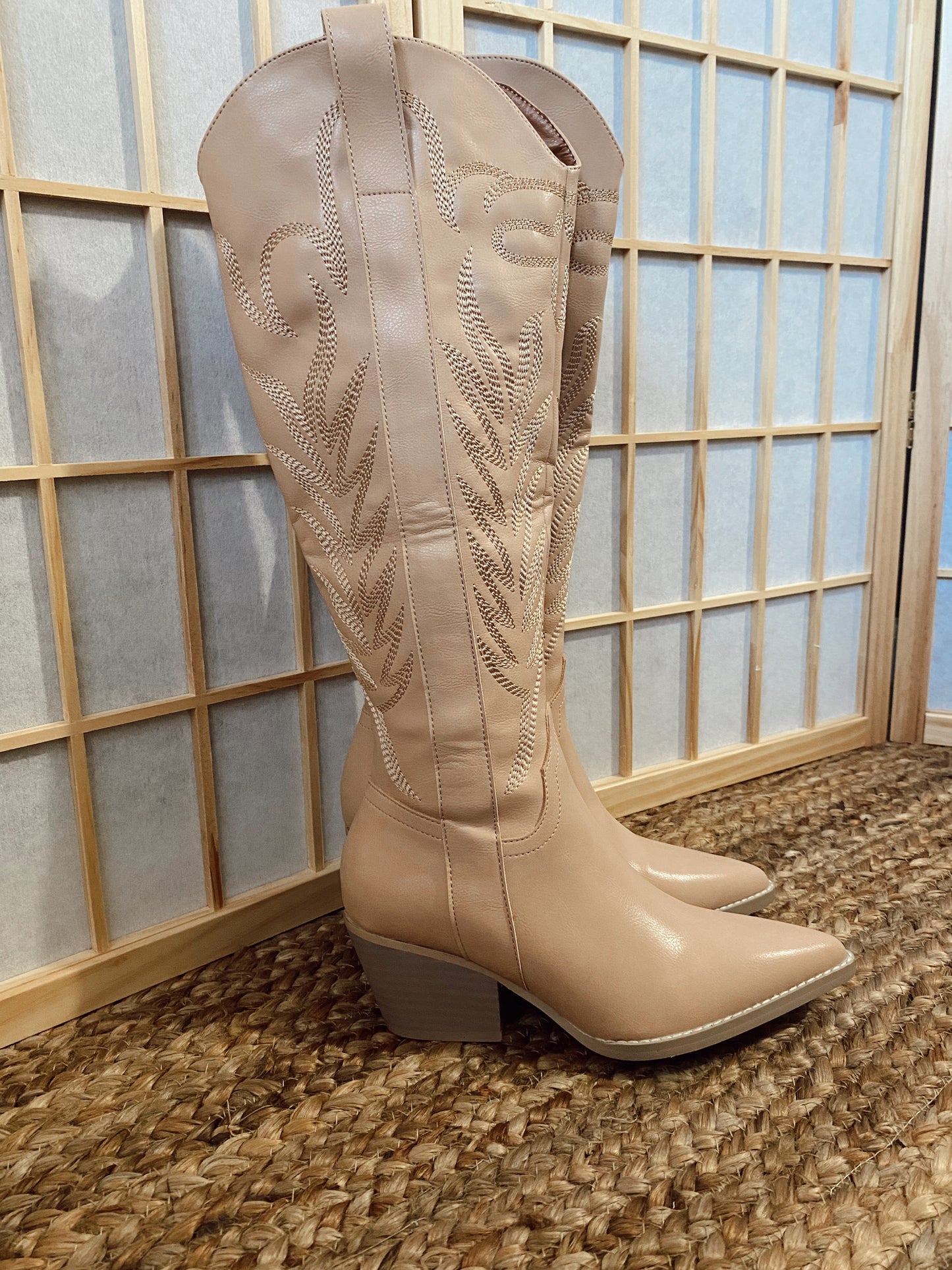 Zoey Nude Western Boots