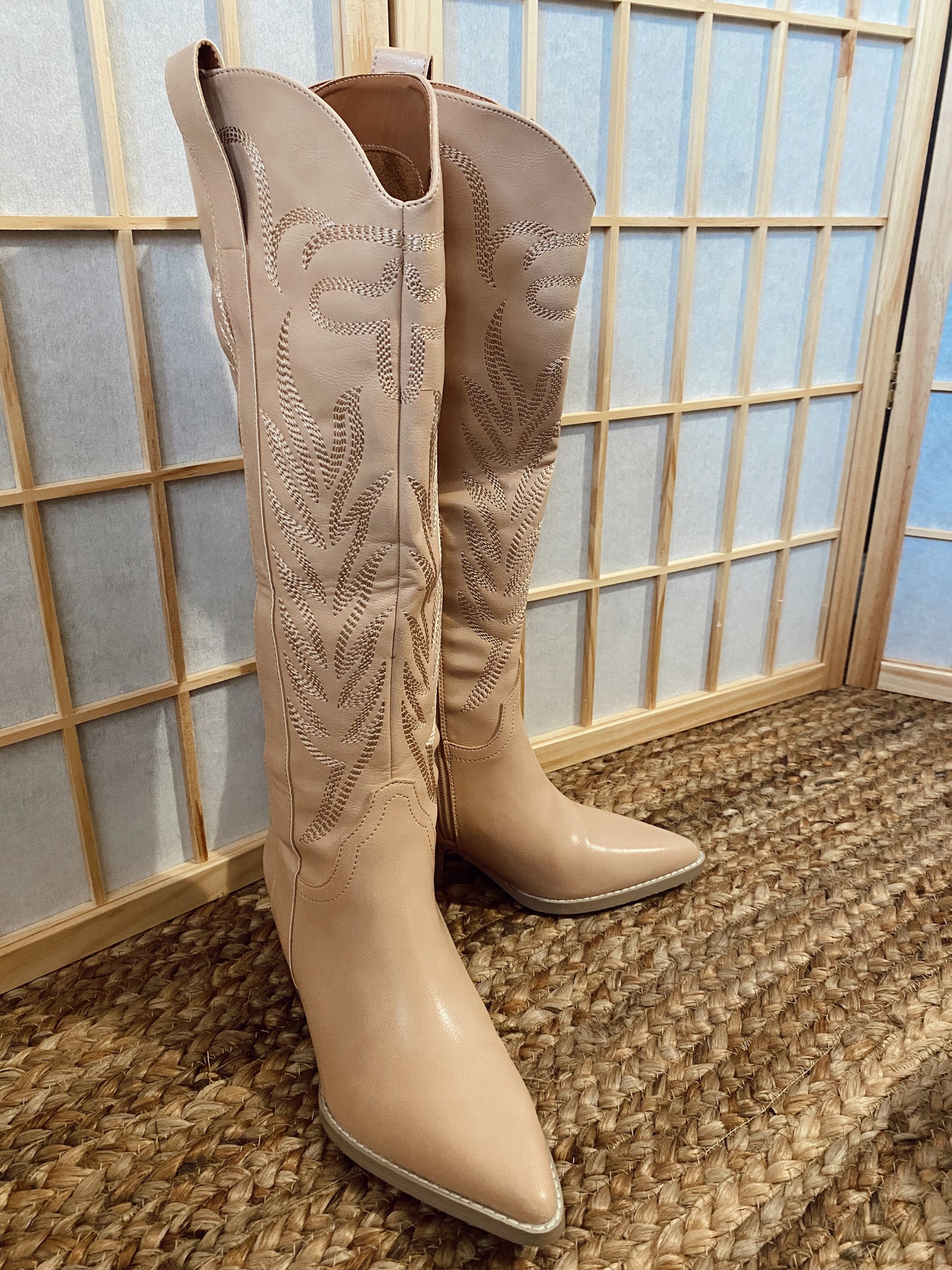 Zoey Nude Western Boots