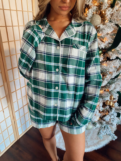 Hunter Green Plaid Pajamas