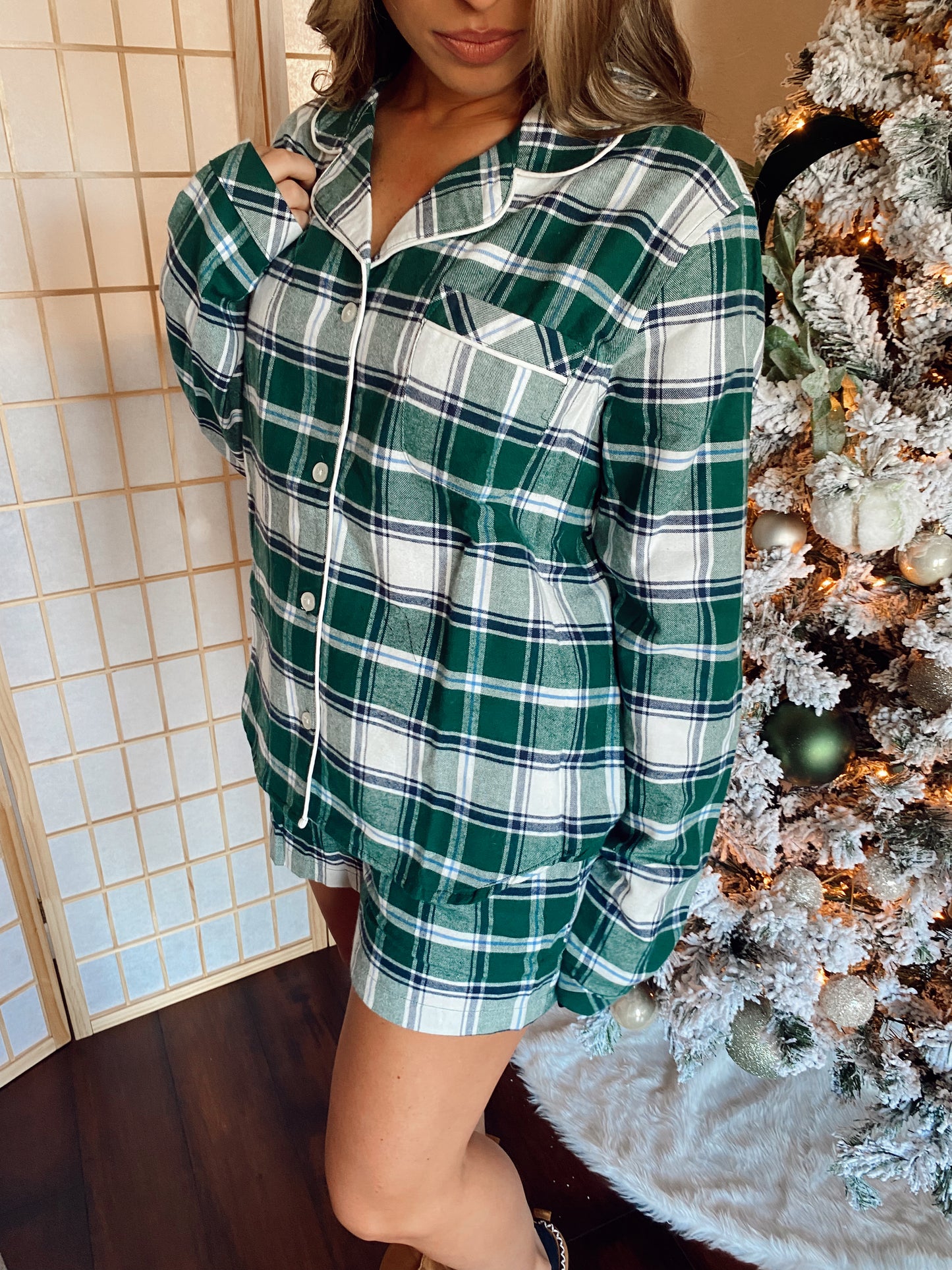 Hunter Green Plaid Pajamas