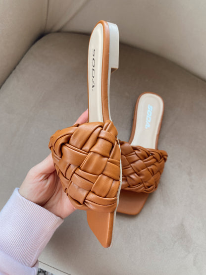 Charlee Tan Braided Sandals