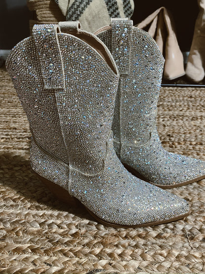 Glitter Sequin Cowgirl Boots