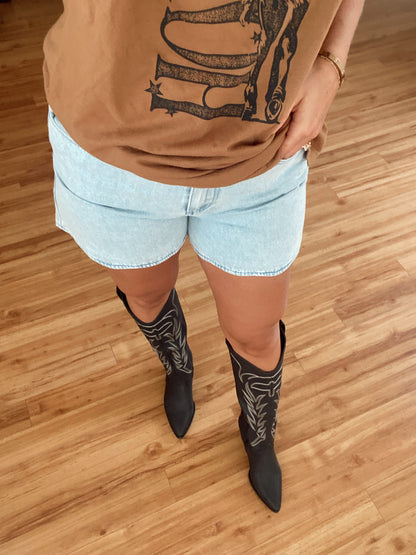 Brynn Black Western Boots