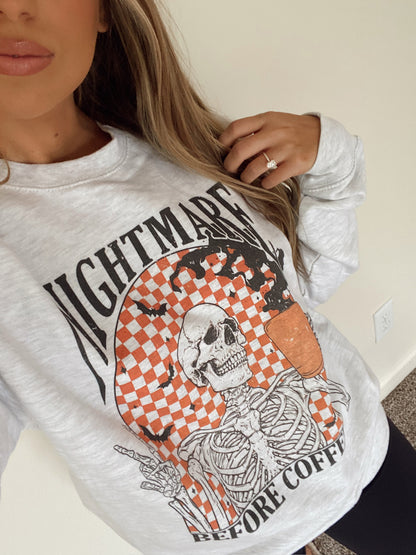 Nightmare Before Coffee Crewneck