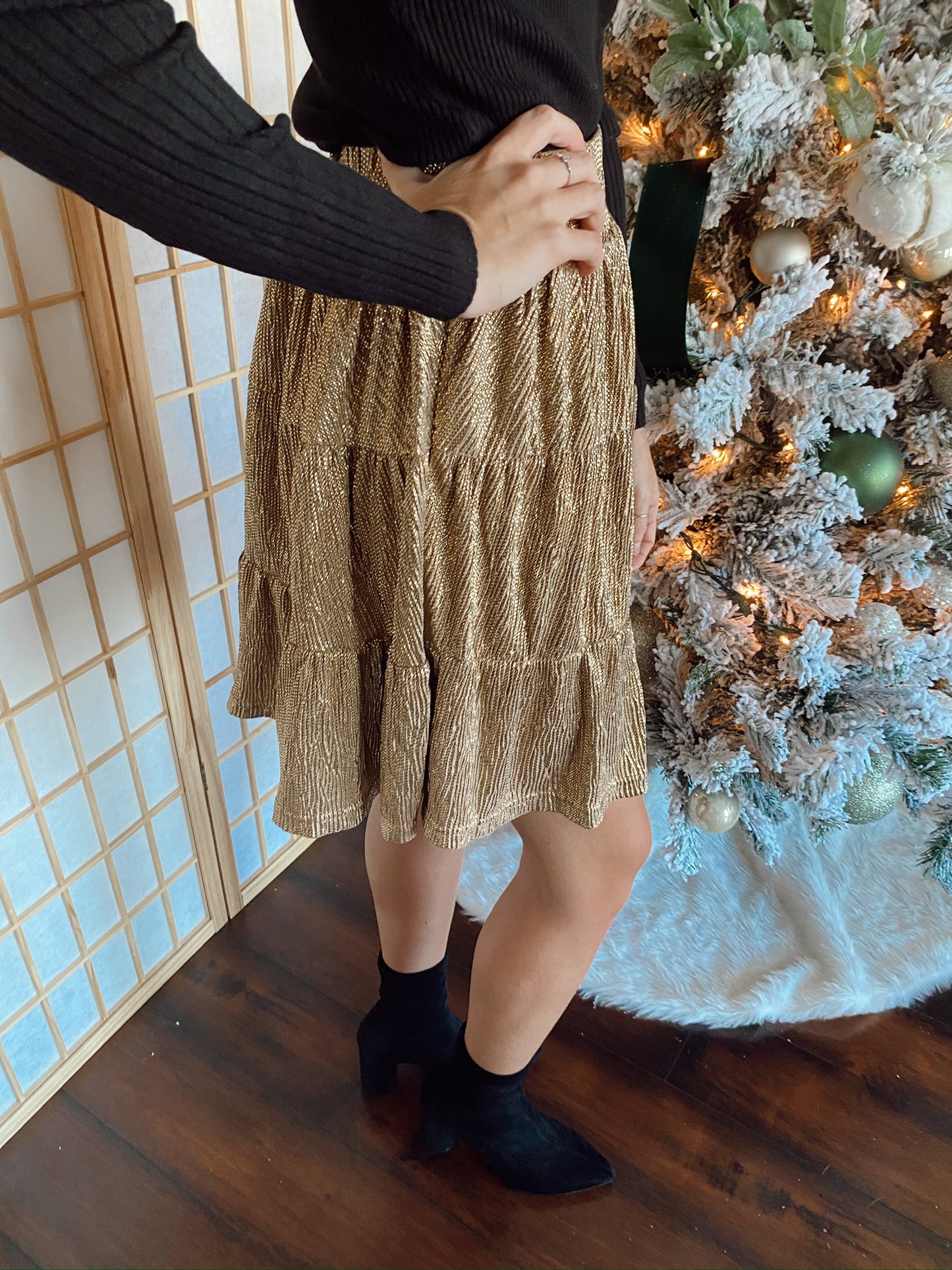 Golden Girl Tiered Skirt