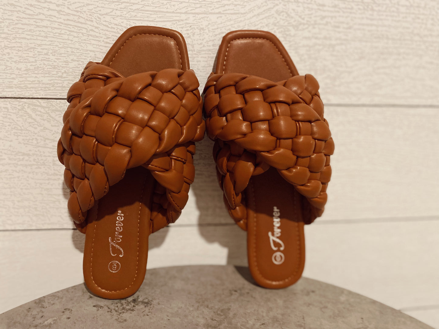 Braided Strap Sandals Tan