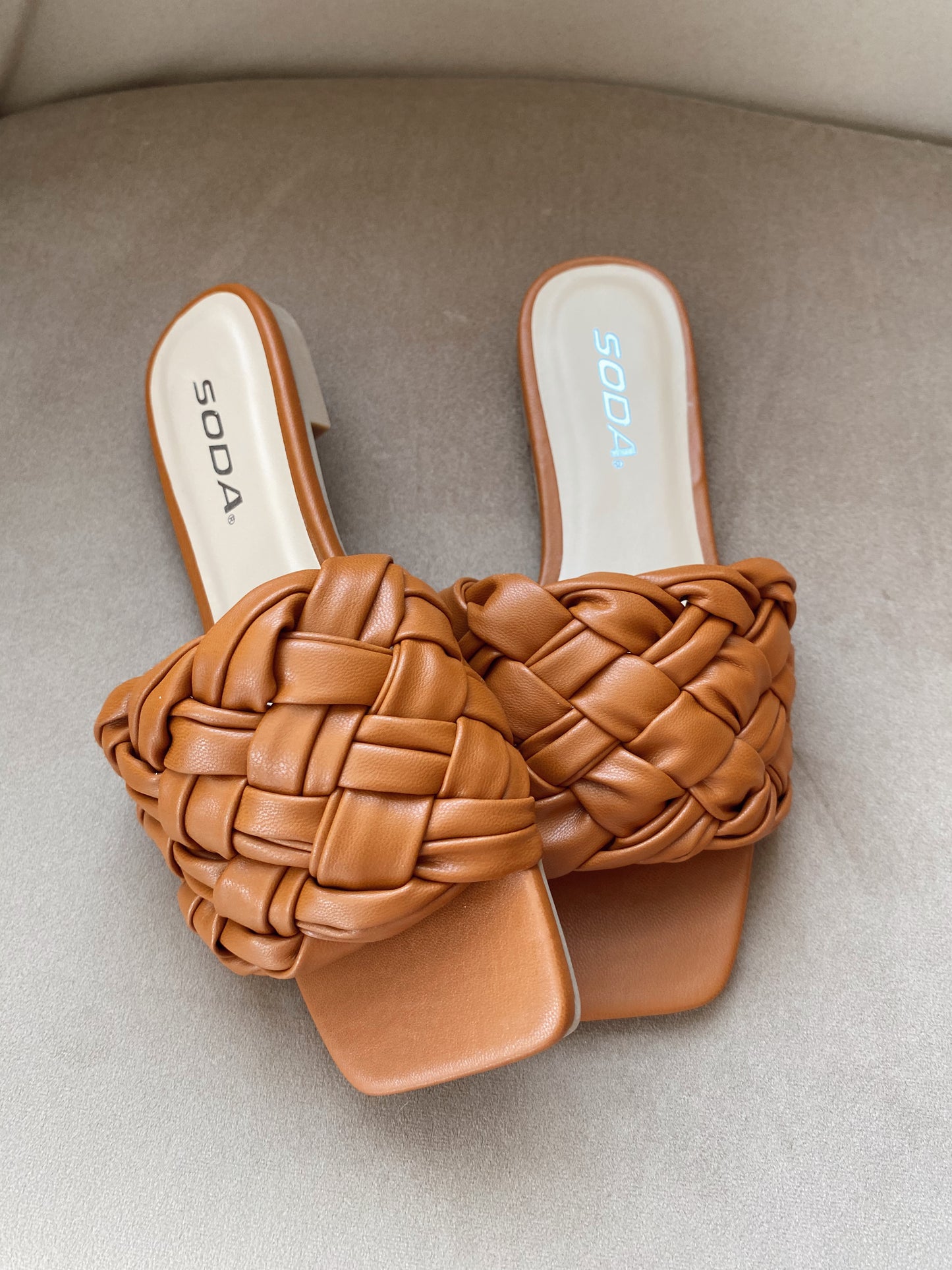 Charlee Tan Braided Sandals