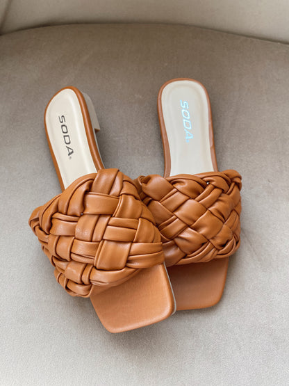 Charlee Tan Braided Sandals