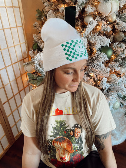 Checkered Christmas Beanie