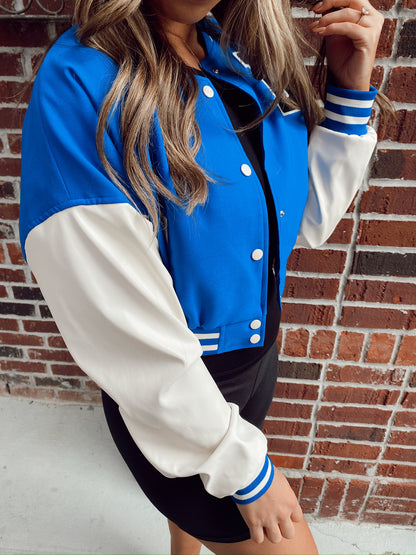 Emma Blue Varsity Jacket