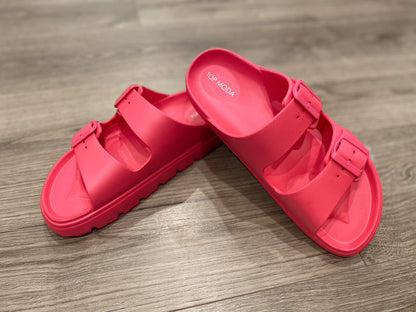 Hallie Slides Fuchsia