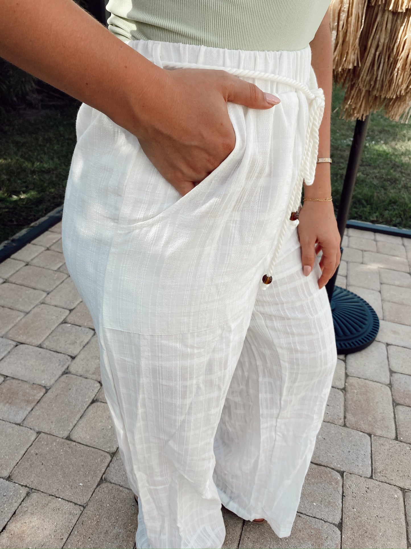 Key Largo Sand Linen Pants