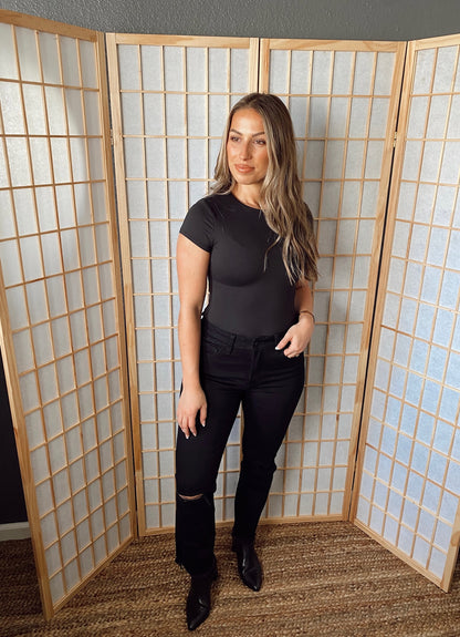 Basic Girl Black Bodysuit