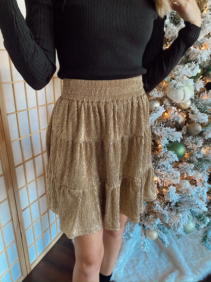 Golden Girl Tiered Skirt