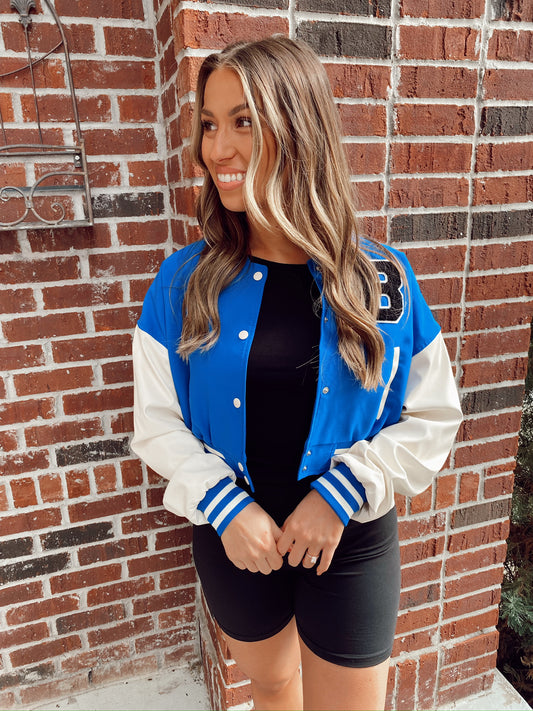 Emma Blue Varsity Jacket