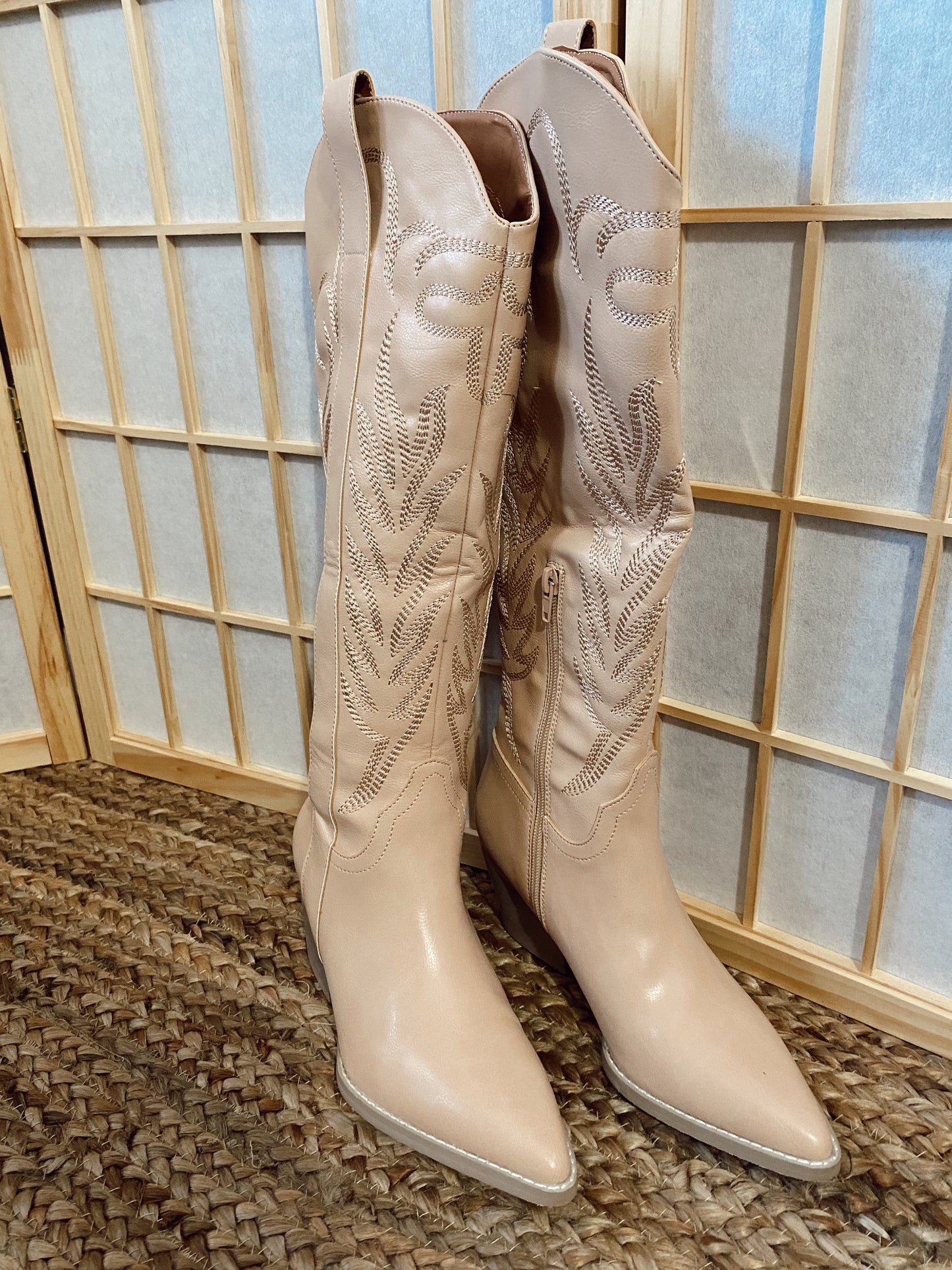 Zoey Nude Western Boots